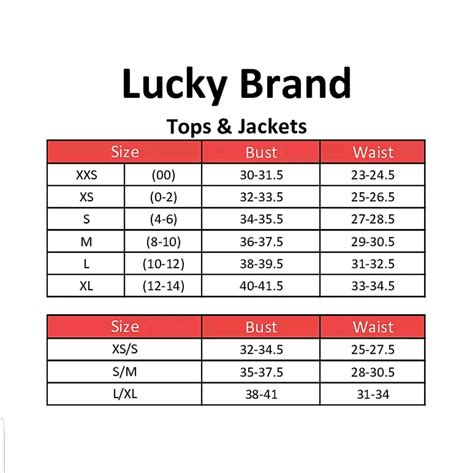 lucky brand tops plus size|lucky brand size chart conversion.